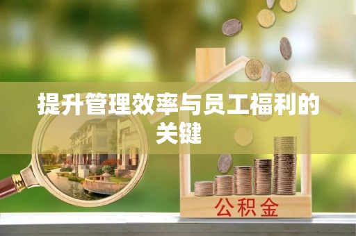 巴中提升管理效率与员工福利的关键